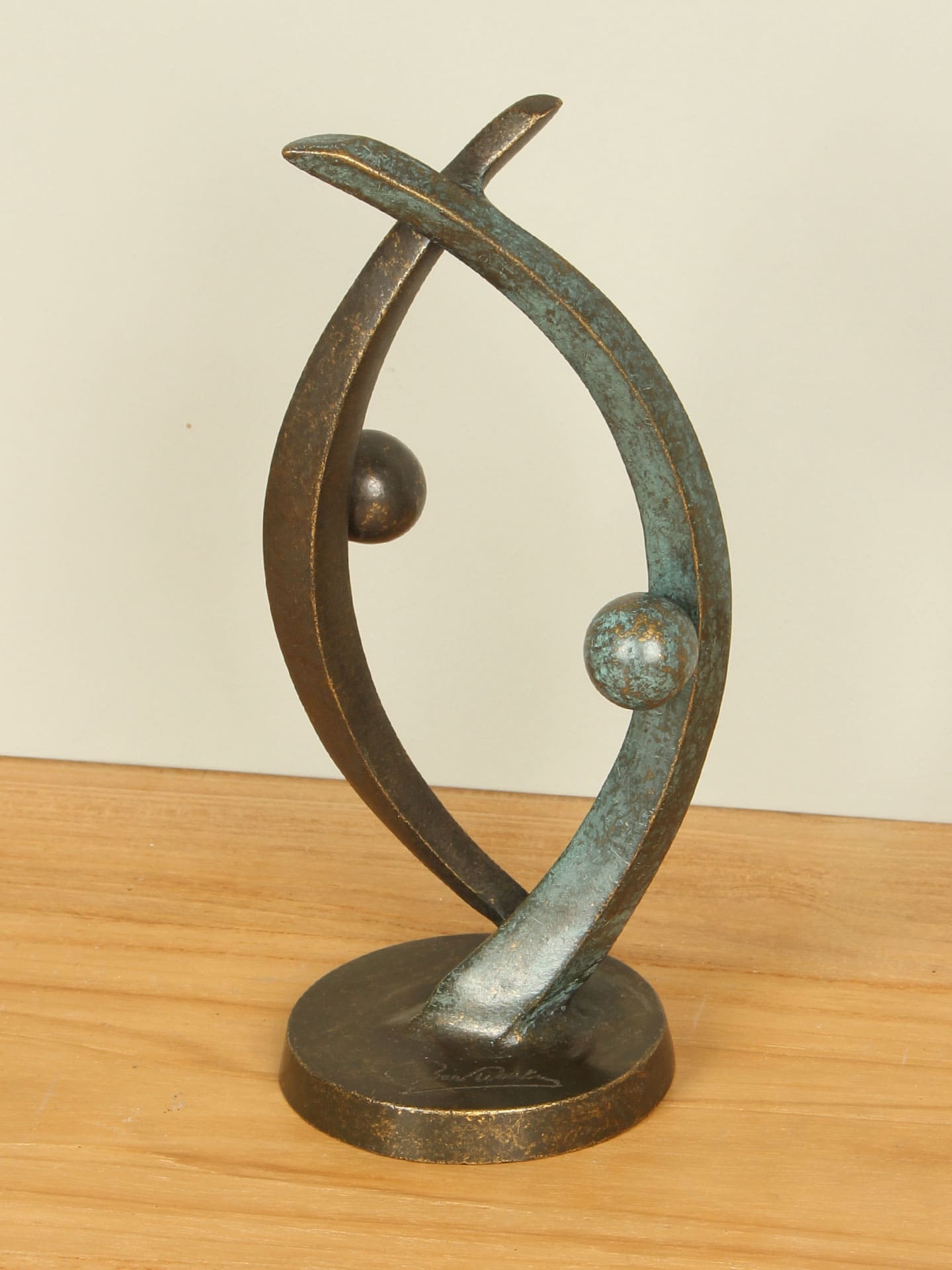 Beeld voor binnen of buiten - Brons - Design koppel - 22x10x9 cm - Afbeelding 3