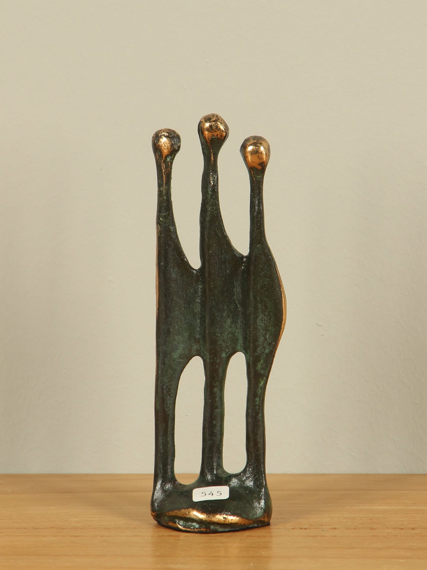 Beeld voor binnen of buiten - Brons - Eensgezind - 14x1x5 cm