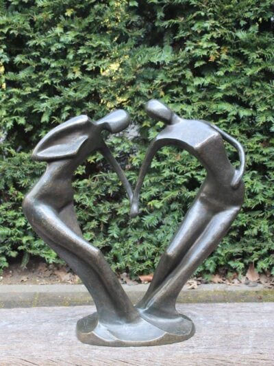 Beeld voor binnen of buiten – Brons – Groot Samen Hart – 62x60x15 cm