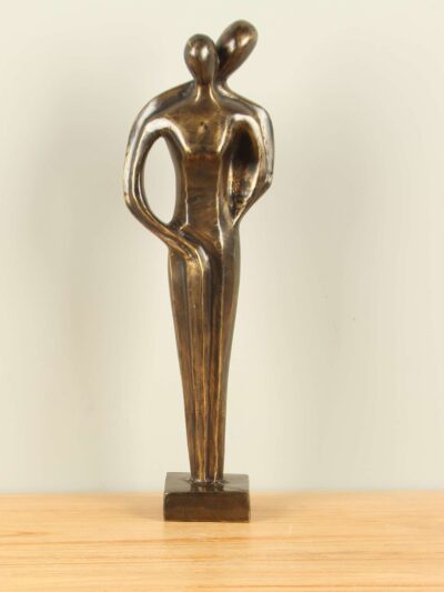 Beeld voor binnen of buiten – Brons – Koppel Samen Abstract – 46x15x10 cm