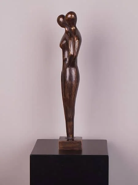Beeld voor binnen of buiten - Brons - Koppel Samen Abstract - 46x15x10 cm - Afbeelding 6