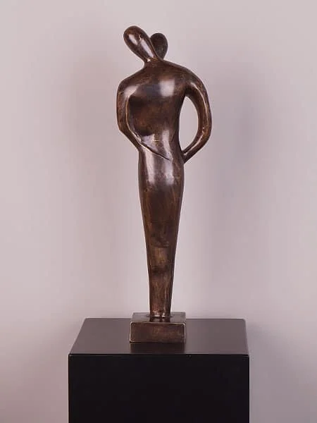 Beeld voor binnen of buiten - Brons - Koppel Samen Abstract - 46x15x10 cm - Afbeelding 7
