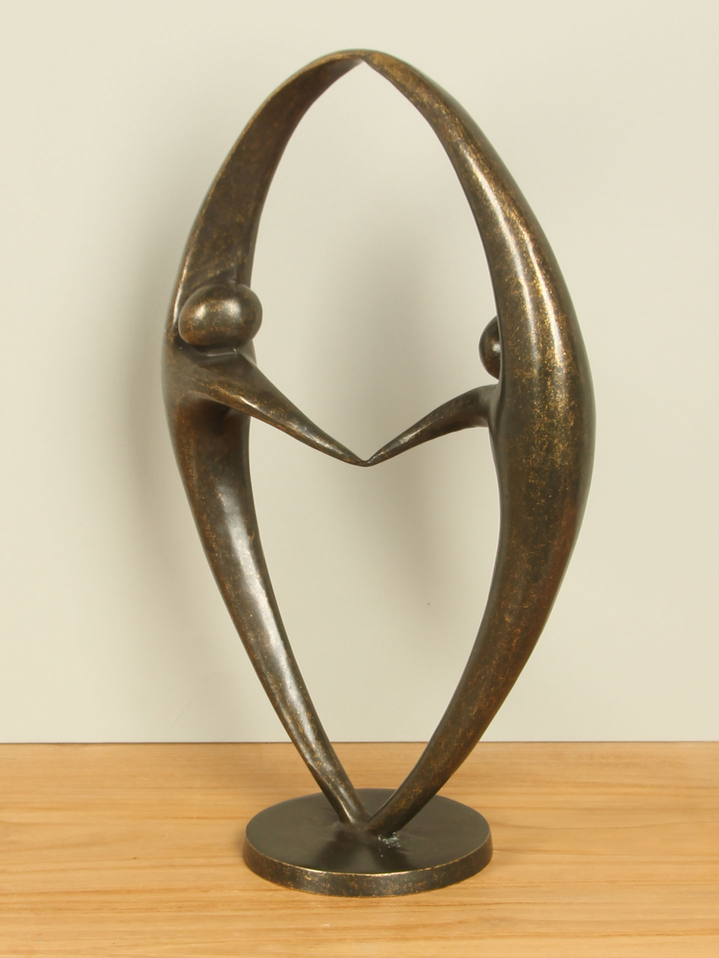 Beeld voor binnen of buiten - Brons - Liefde - 45x30x14 cm - Afbeelding 2