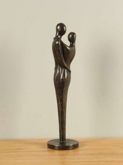 Beeld voor binnen of buiten – Brons – Liefdespaar nr. 3. – 8x10x44 cm