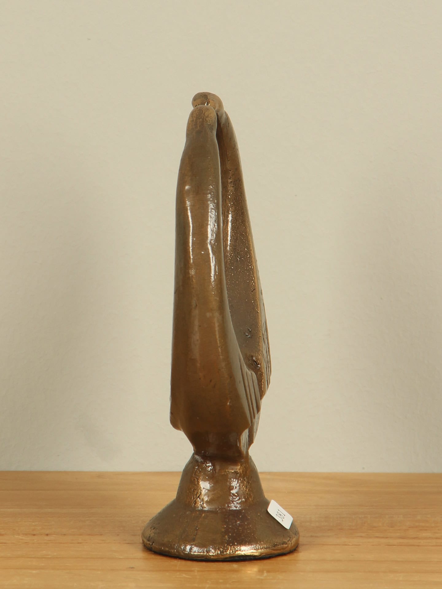 Beeld voor binnen of buiten - Brons - Naar Elkaar Groeien - 13x10x3 cm - Afbeelding 4