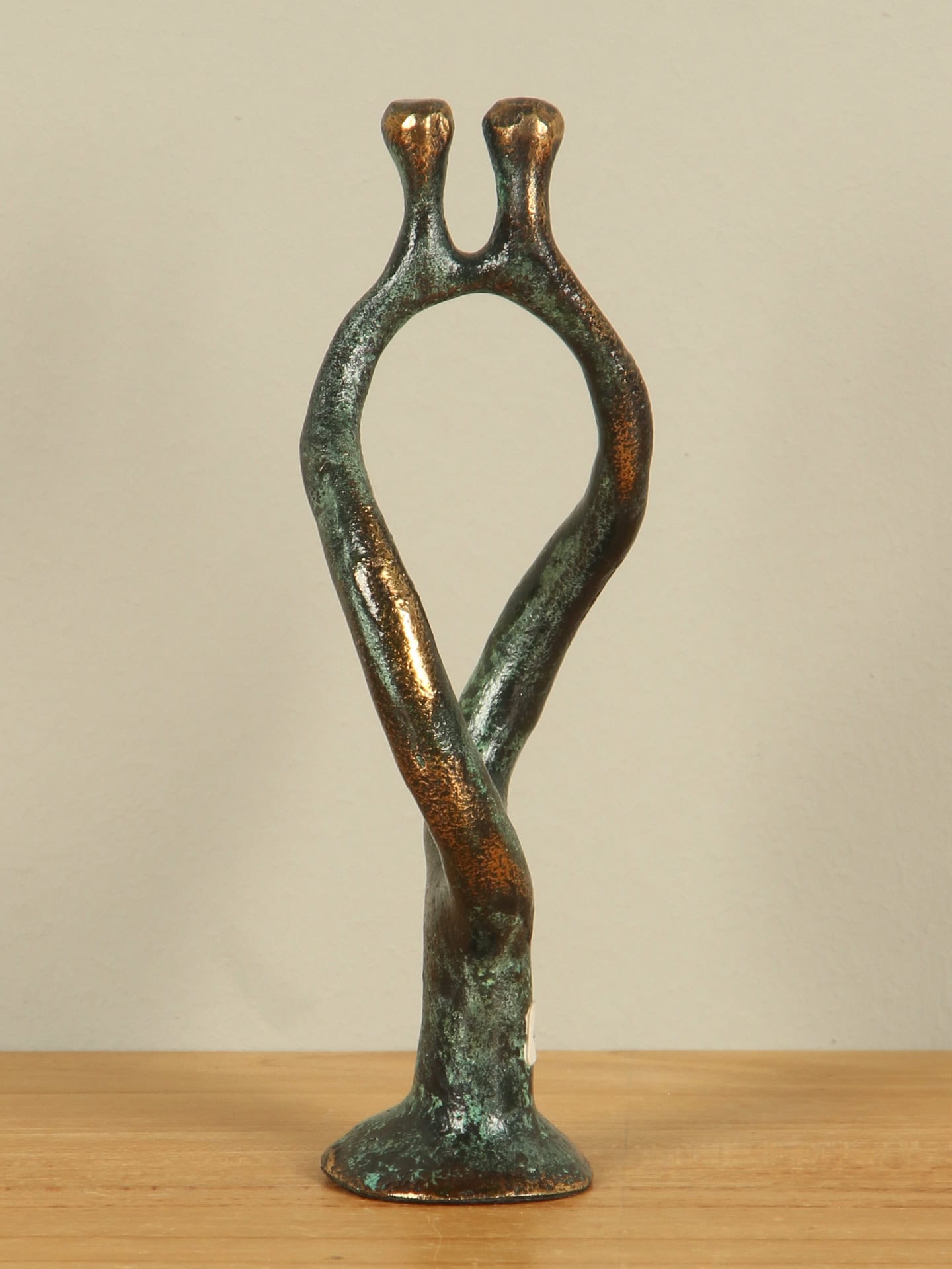 Beeld voor binnen of buiten - Brons - Tot Elkaar Groeien - 14x5x6 cm - Afbeelding 4