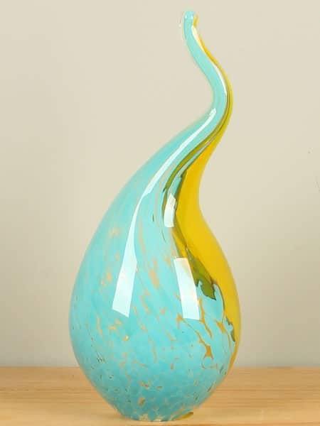 Druppel - Multicolor - Glas - Geel/blauw/wit, 33 cm, A005 - Afbeelding 2