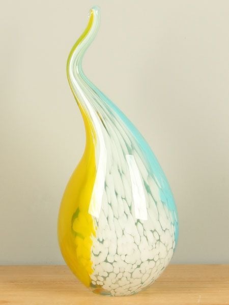 Druppel - Multicolor - Glas - Geel/blauw/wit, 33 cm, A005 - Afbeelding 5