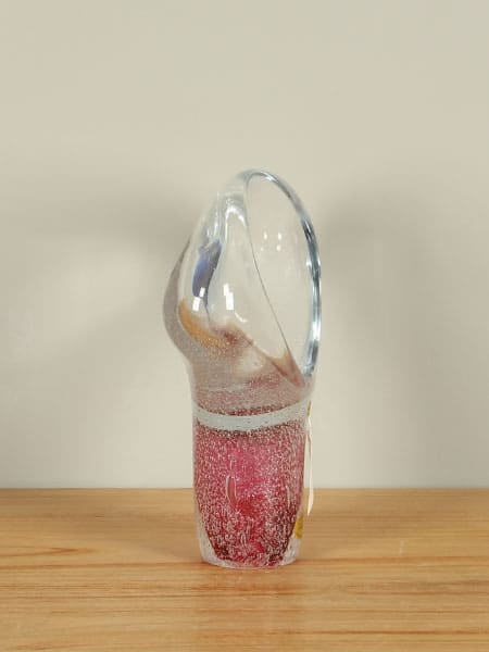 Exclusieve glaskunst - Roze - Glas - Sculptuur Jablonski roze/blauw, 28 cm. - 28x28x8 cm - Afbeelding 2