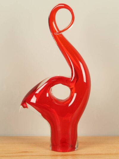 Glassculptuur – Rood – Glas – Object rood, 40 cm, A006 – 40x19x9 cm