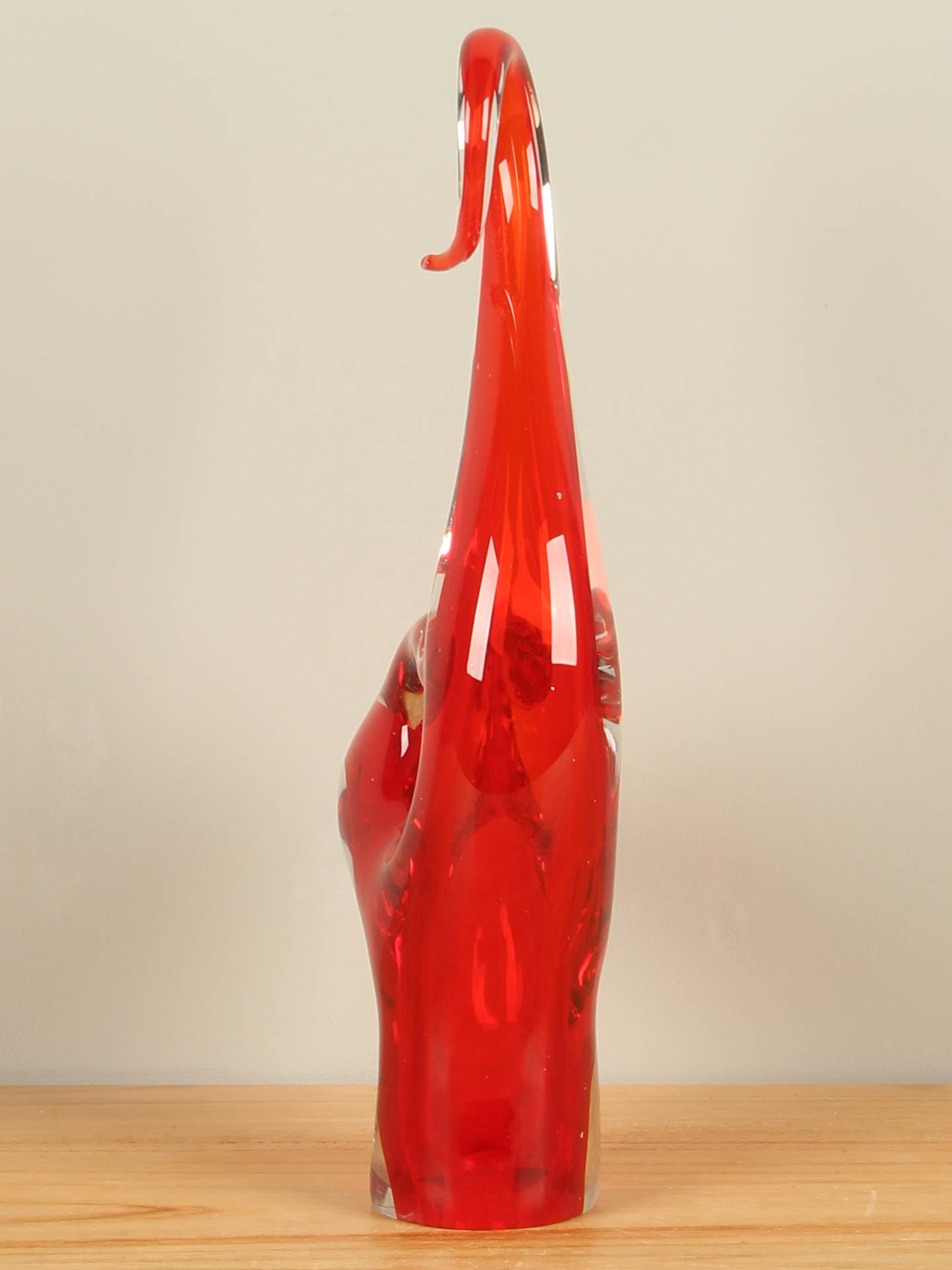 Glassculptuur - Rood - Glas - Object rood, 40 cm, A006 - 40x19x9 cm - Afbeelding 2