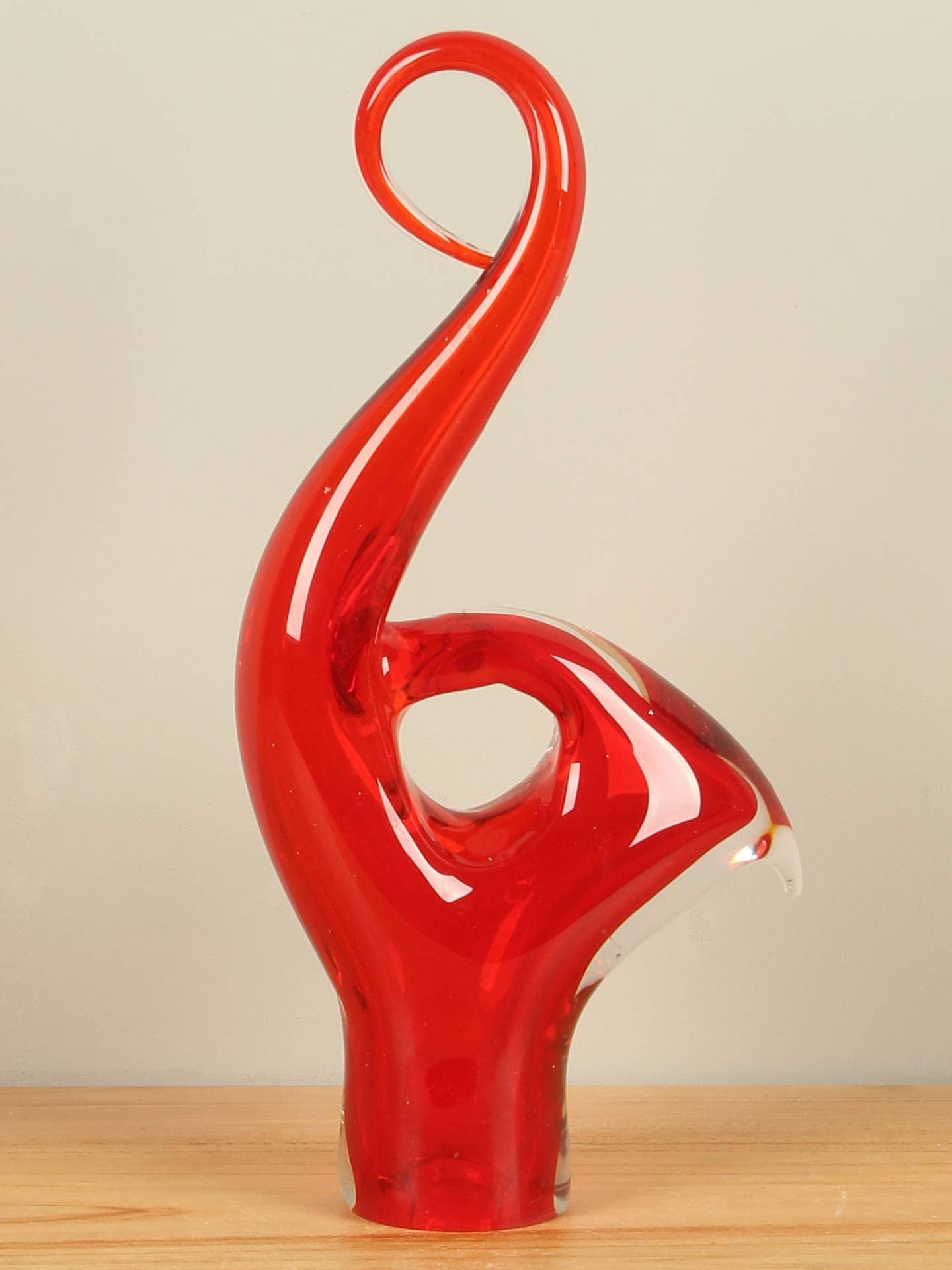 Glassculptuur - Rood - Glas - Object rood, 40 cm, A006 - 40x19x9 cm - Afbeelding 3