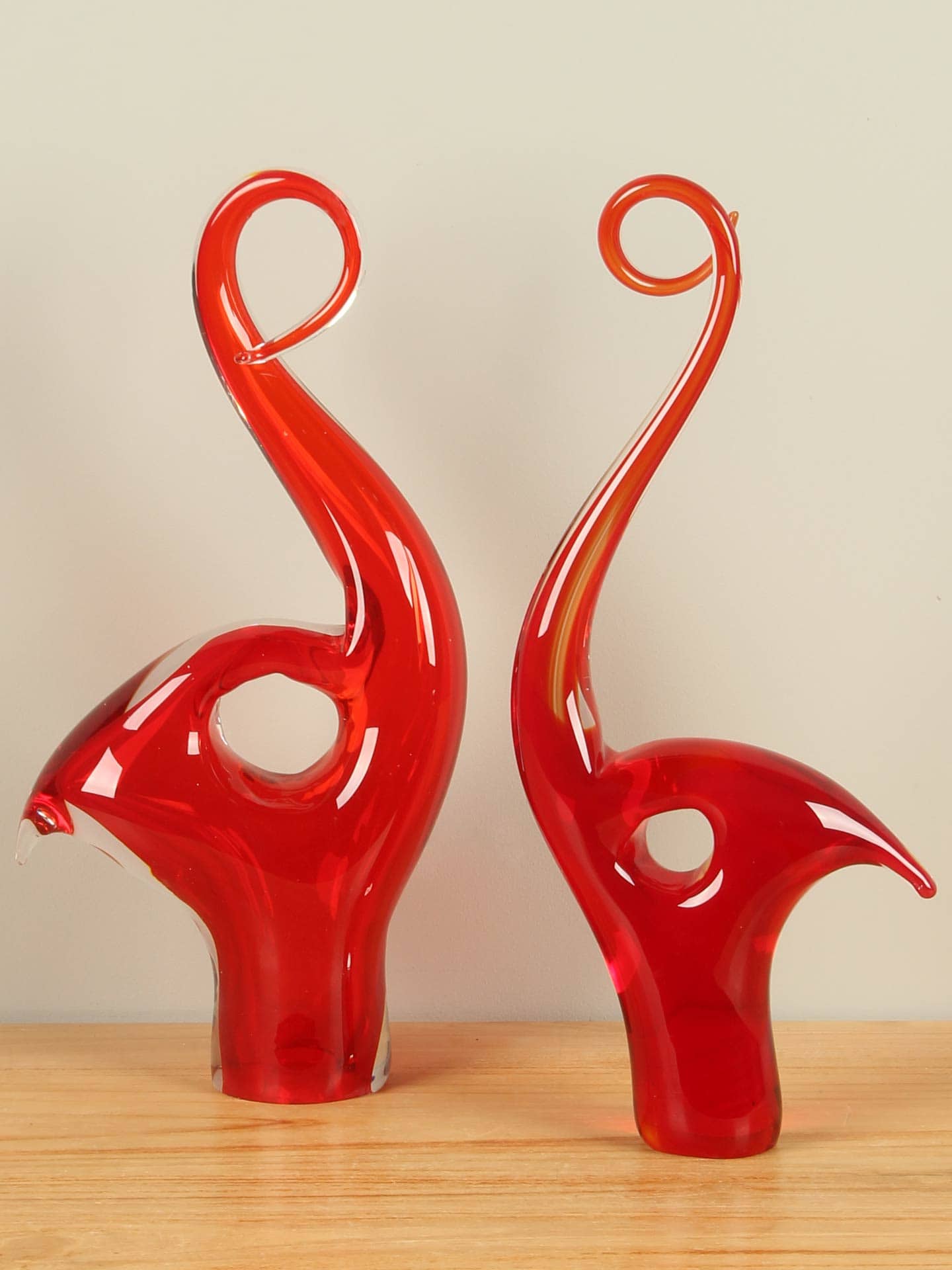 Glassculptuur - Rood - Glas - Object rood, 40 cm, A006 - 40x19x9 cm - Afbeelding 5