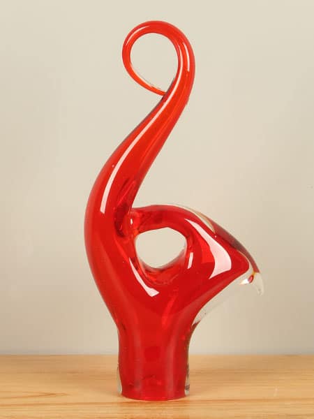 Glassculptuur - Rood - Glas - Object rood, 40 cm, A006 - 40x19x9 cm - Afbeelding 8