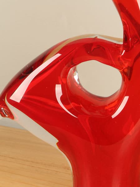 Glassculptuur - Rood - Glas - Object rood, 40 cm, A006 - 40x19x9 cm - Afbeelding 9