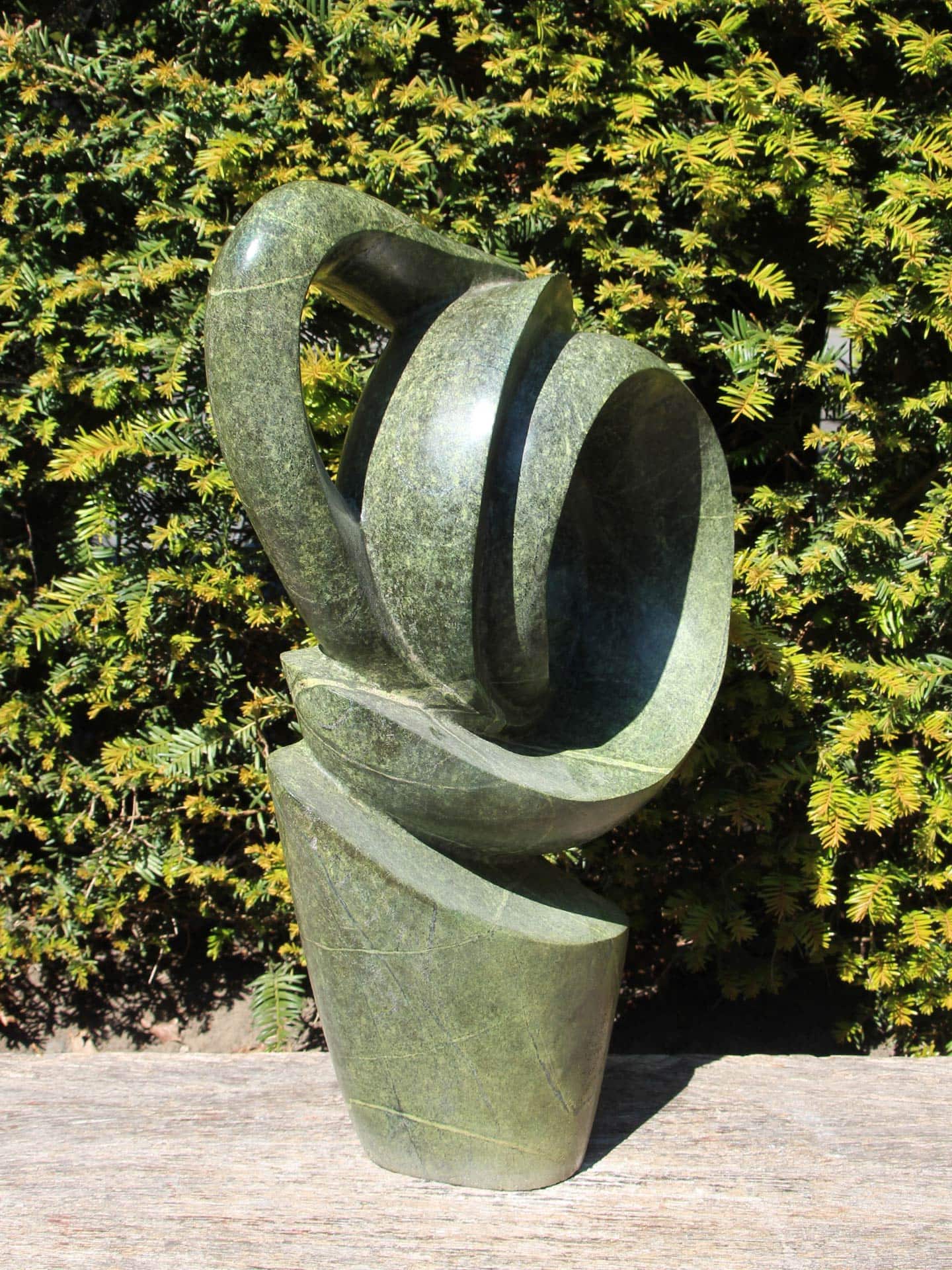 Tuinbeeld - Cheetah jade - Groen - Natuursteen - Fusion - 59x40x15 cm - Afbeelding 2