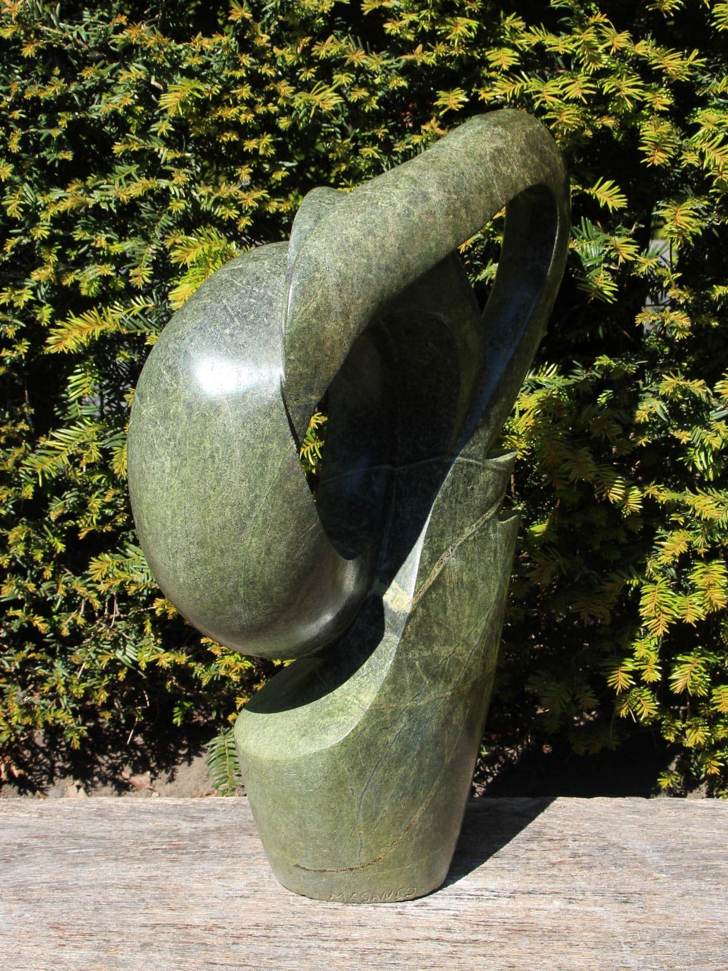 Tuinbeeld - Cheetah jade - Groen - Natuursteen - Fusion - 59x40x15 cm - Afbeelding 4