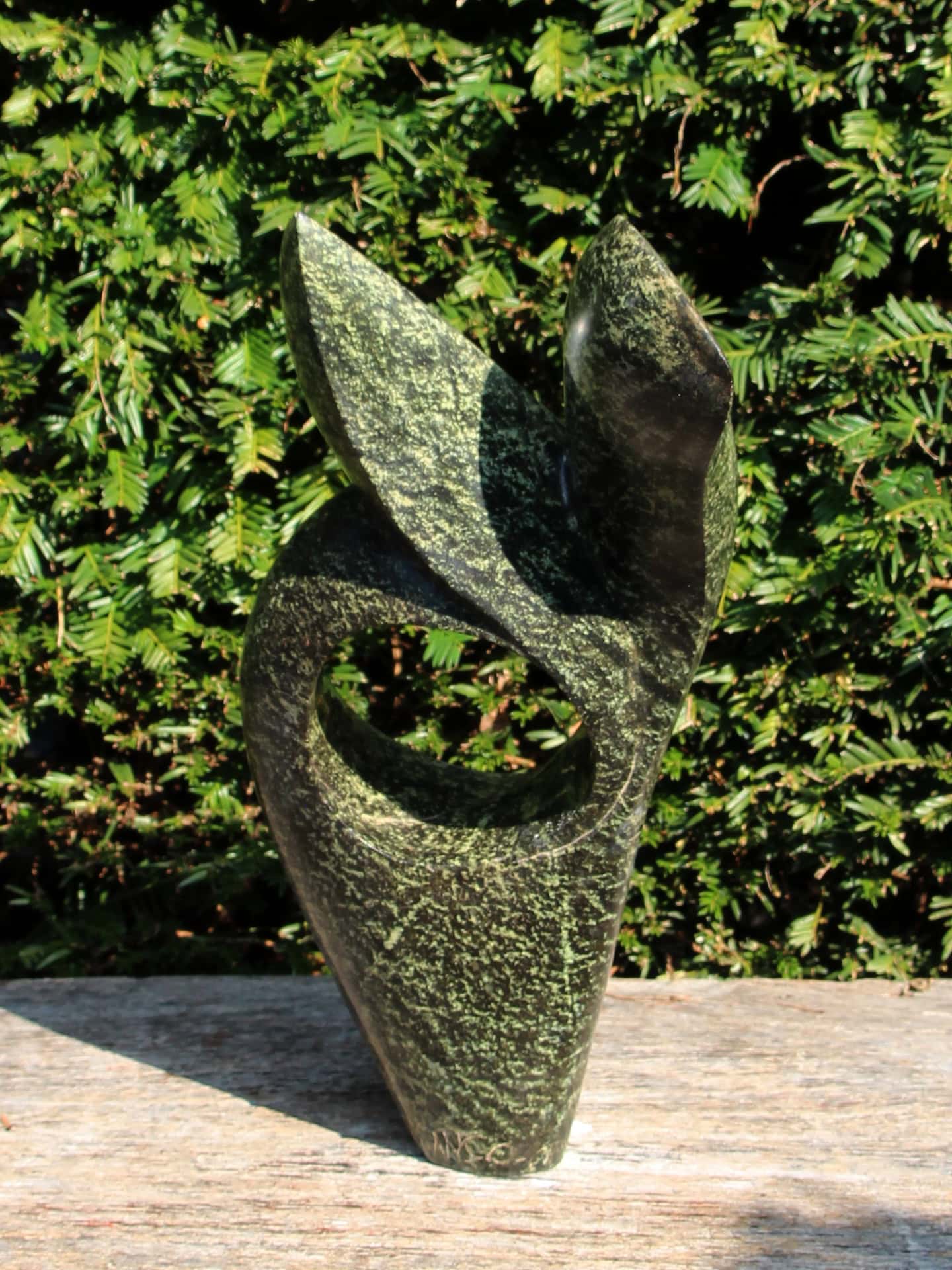 Tuinbeeld - Cheetah jade - Groen - Natuursteen - Hope - 34x20x18 cm - Afbeelding 3