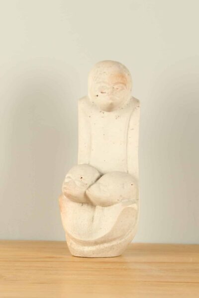Tuinbeeld – Sapolite – Wit – Natuursteen – Parent Two Children nr 2 – 33x14x10 cm