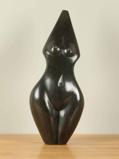 Tuinbeeld – Serpentijn – Zwart – Natuursteen – Woman Body nr 4 – 43x10x10 cm