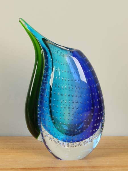 Vaas - Blauw - Glas - 25x15x6 cm