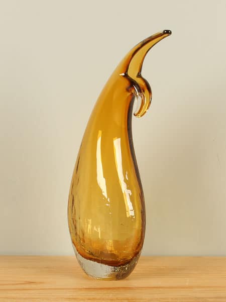Vaas - Geel - Glas - 39x15x8 cm - Afbeelding 2