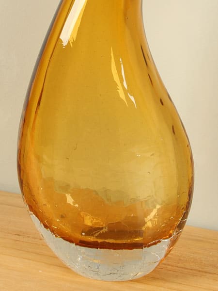 Vaas - Geel - Glas - 39x15x8 cm - Afbeelding 3