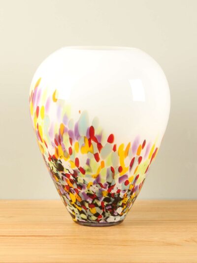Vaas – Multicolor – Glas – Kleurrijke bolvaas Murrina