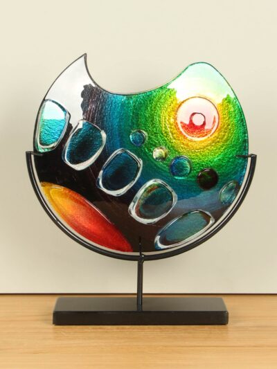 Vaas – Multicolor – Glas – Sun op standaard – 37x31x10 cm