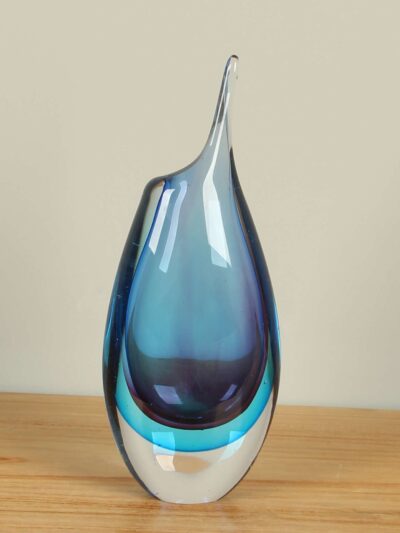Vaas – Paars – Glas – Blauw/paars 30 cm – 30x13x7 cm