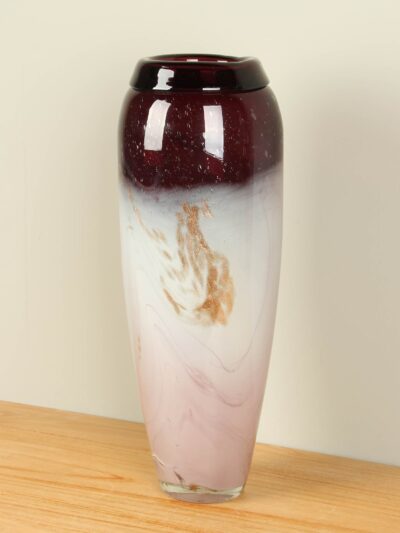 Vaas – Paars – Glas – mauve/wit