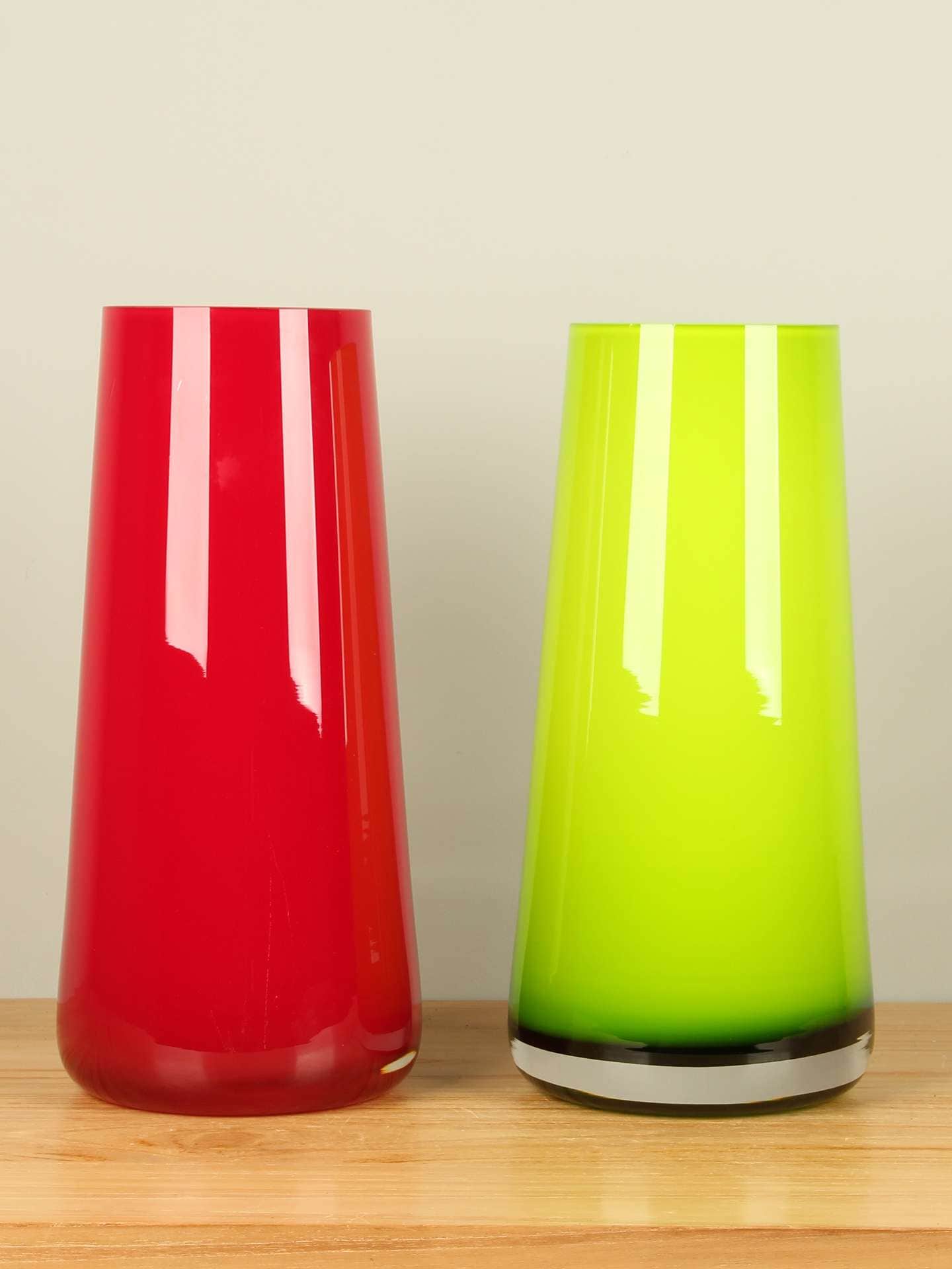 Vaas - Rood - Glas - rood - Afbeelding 3