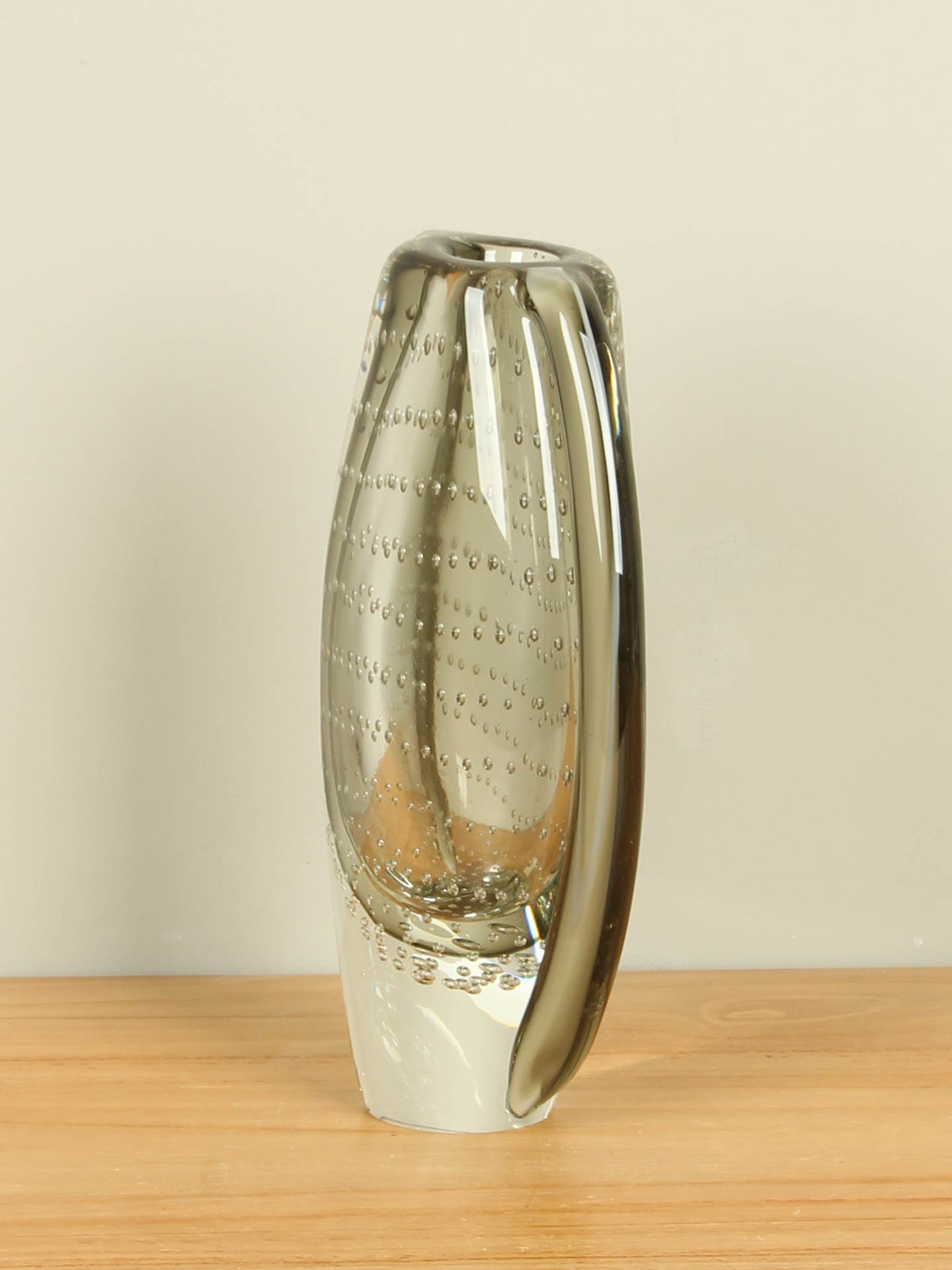 Vaas - Taupe - Glas - Ovaal - 21x15x5 cm - Afbeelding 2