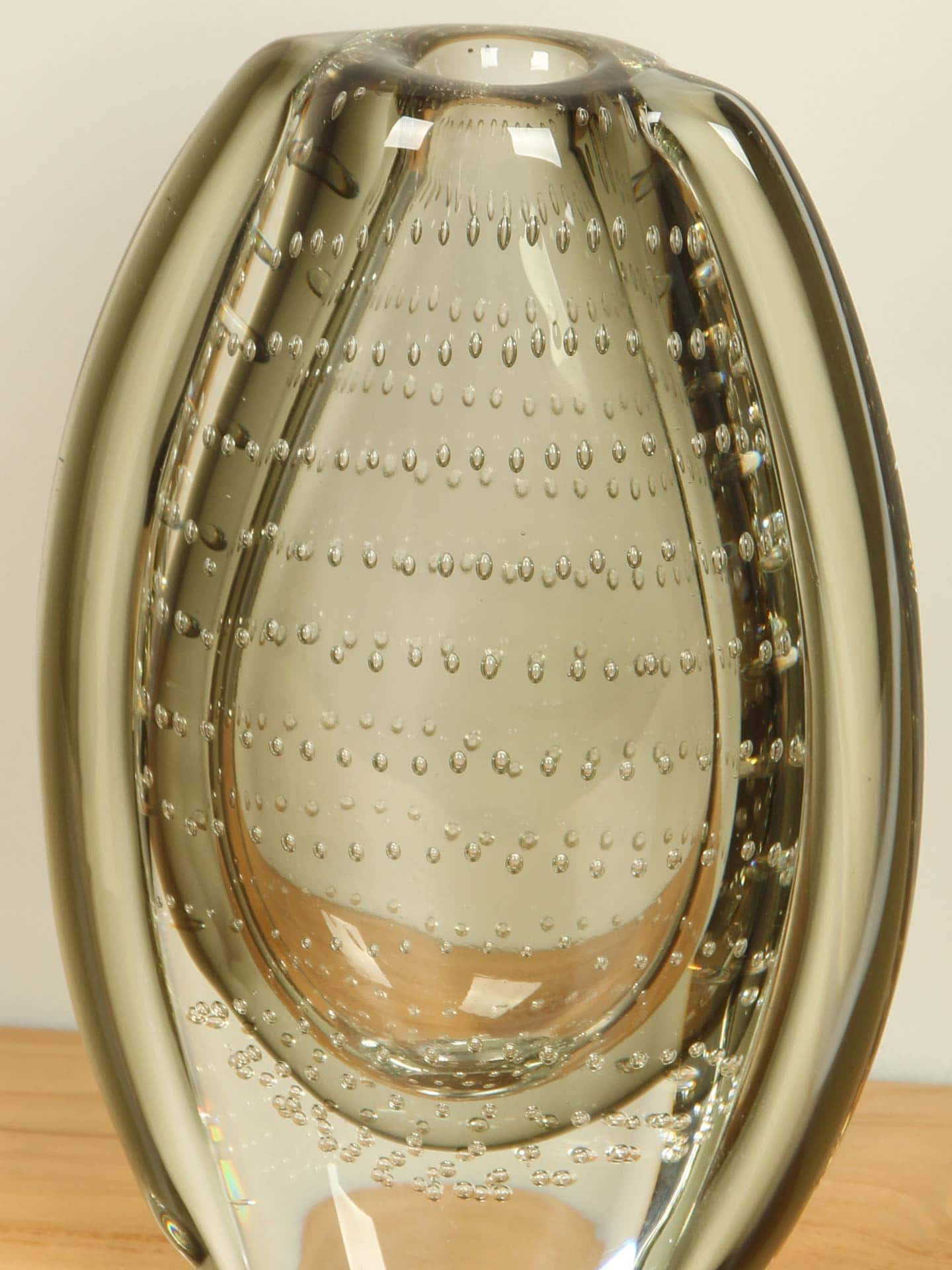Vaas - Taupe - Glas - Ovaal - 21x15x5 cm - Afbeelding 3