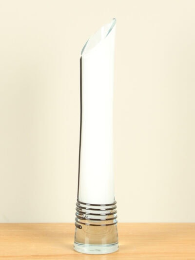 Vaas – Wit – Glas – Met zwarte spiraal