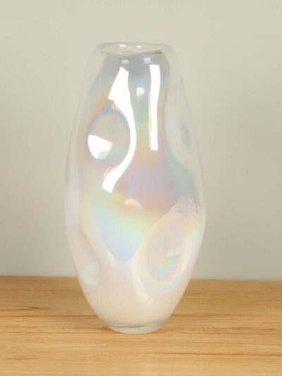 Vaas – Wit – Glas – Parelmoer 38 cm