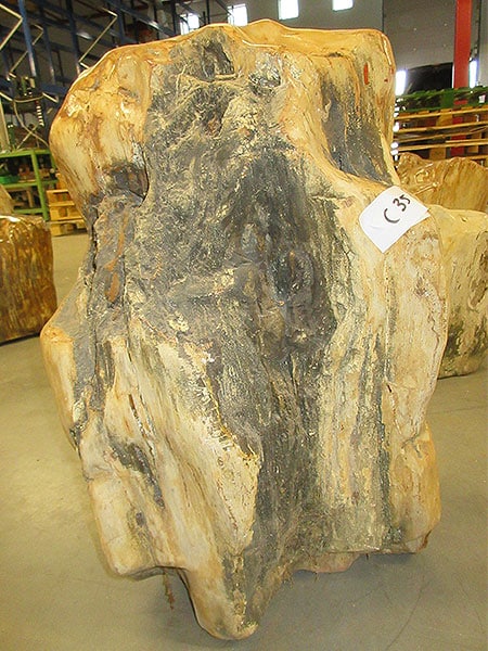 Versteend hout - Donkerbruin - Versteend hout - 65x40x30 cm - Afbeelding 2