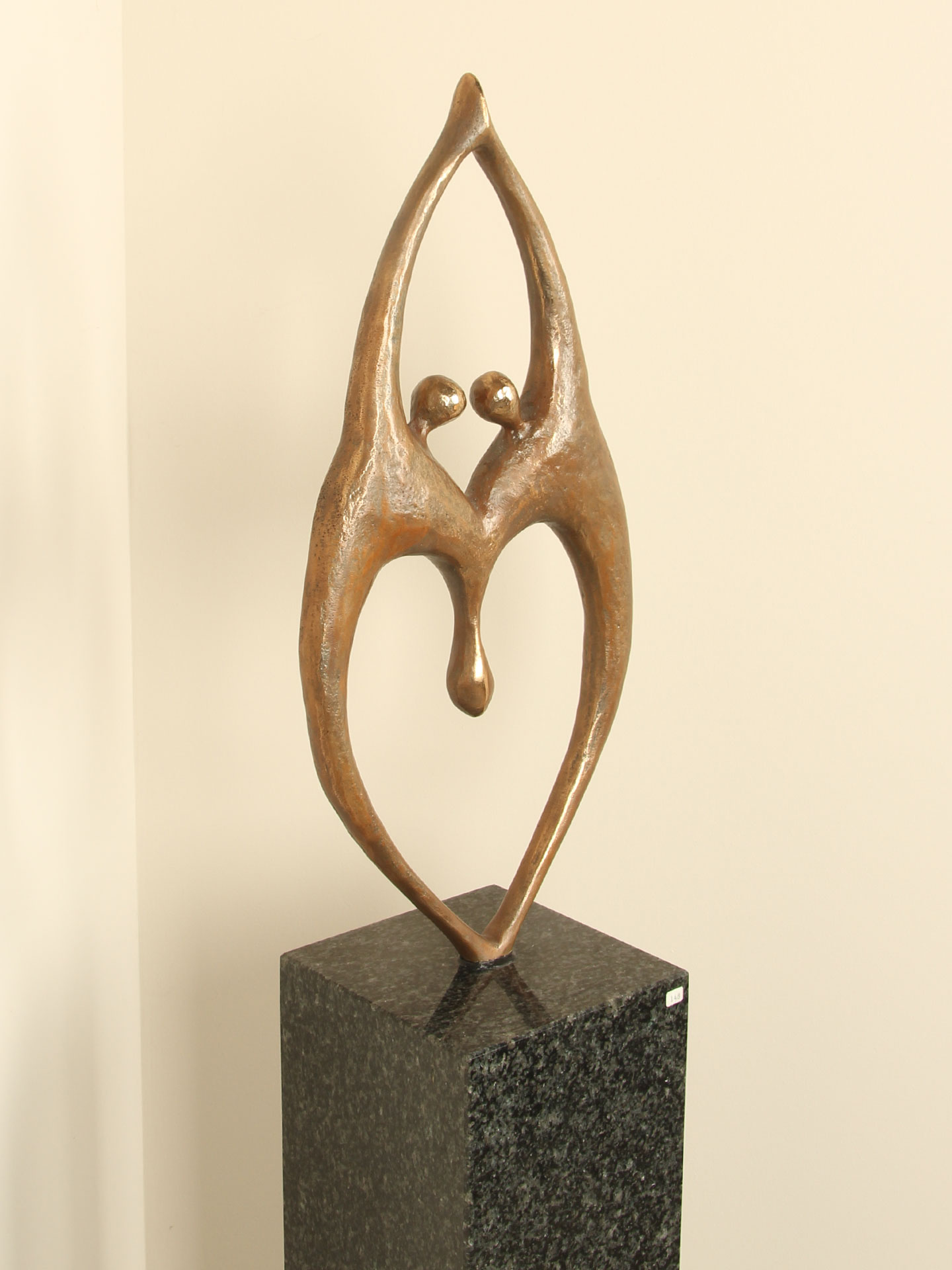 Beeld voor binnen of buiten - Brons - In Harmonie - 45x21x15 cm - Afbeelding 3
