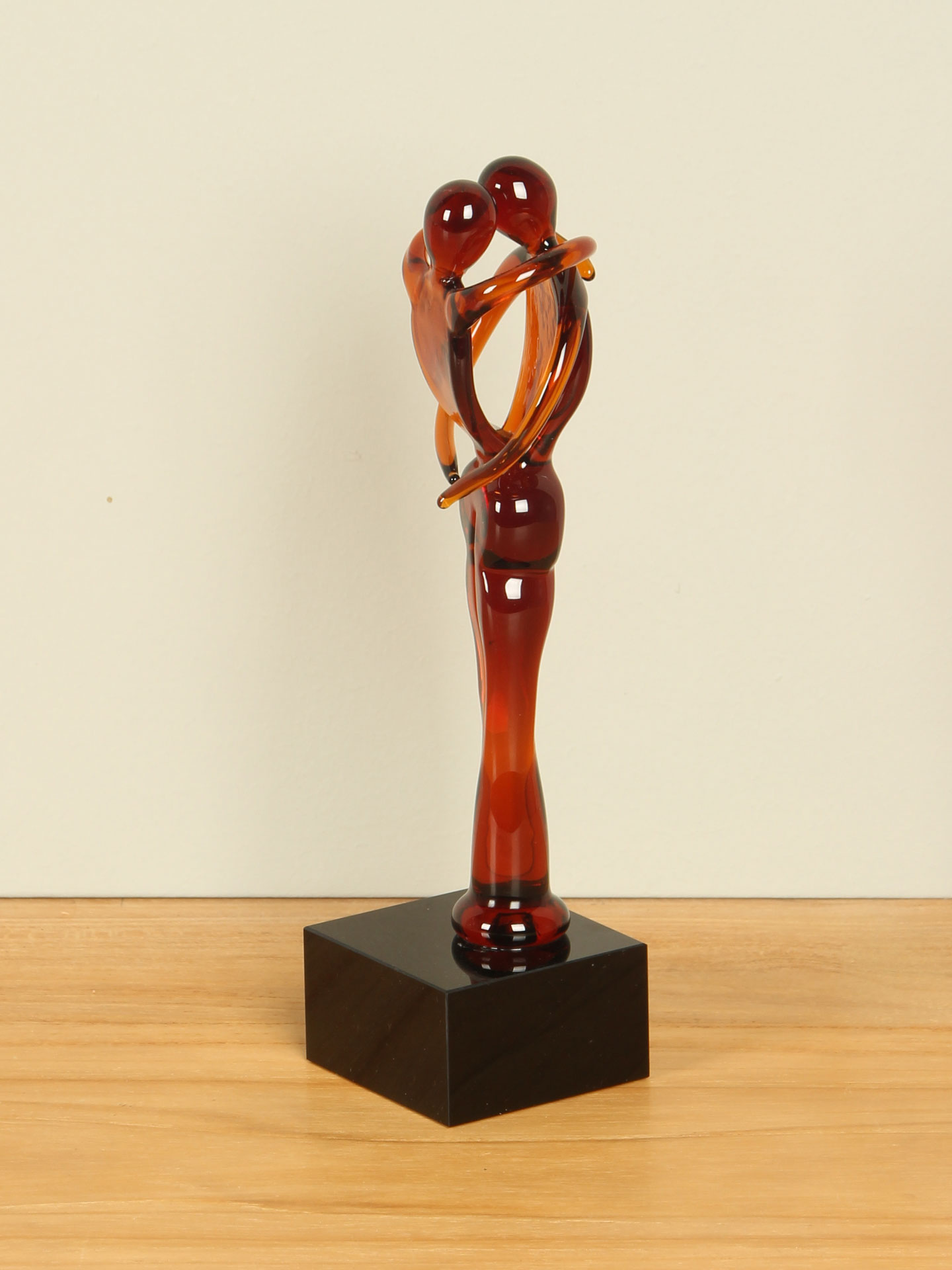 Glassculptuur - Bruin - Glas - Koppel nr. 1 - 19x5x5 cm - Afbeelding 2
