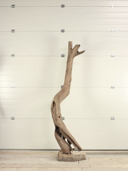 Houtsculptuur - Bruin - Teakhout - Houtsculptuur 35 GJ - 208x54 cm - Afbeelding 3