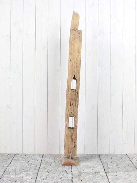 Houtsculptuur - Bruin - Teakhout - Houtsculptuur 70-1 GJ - 150x12x12 cm - Afbeelding 3