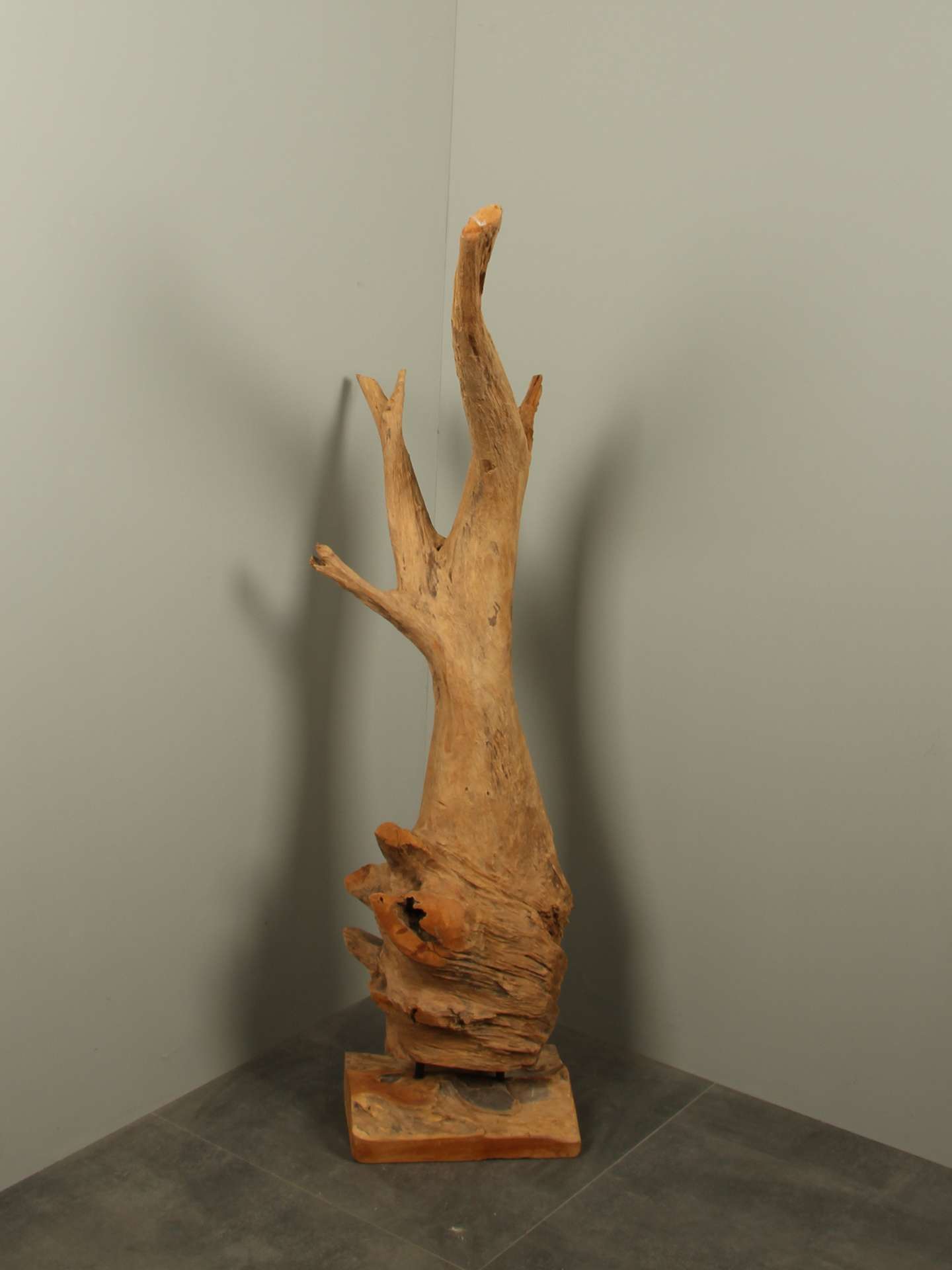 Houtsculptuur - Lichtbruin - Teakhout - houtsculptuur YA/EH-151 - 125x40x63 cm - Afbeelding 3