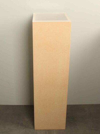 Sokkel / Zuil met LED, Sokkel voor binnen – Bruin – MDF – 90x25x25 cm