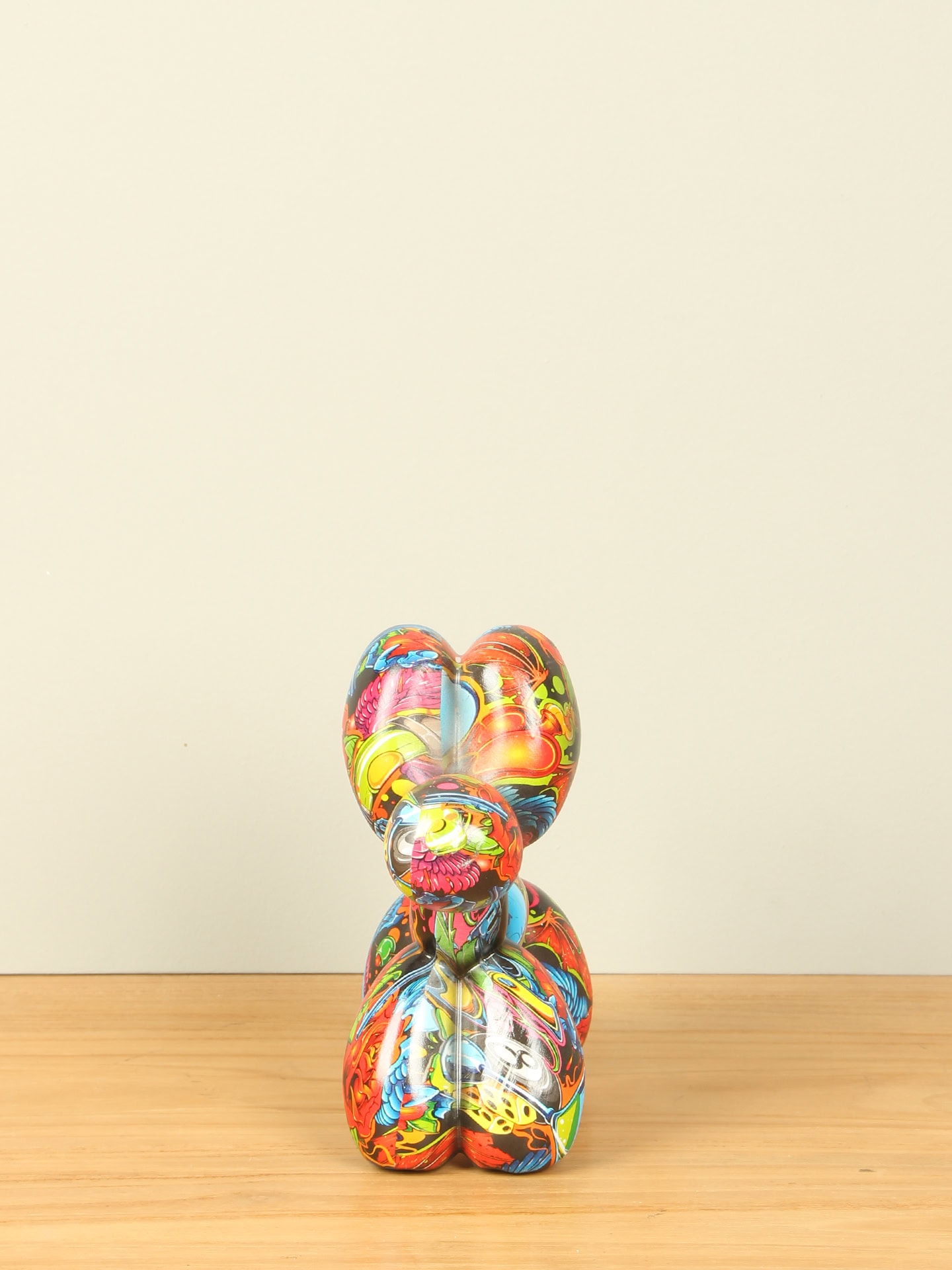 Beeld voor binnen - Multicolor - Kunsthars - Street Art ballonhondje - 18x20x8 cm - Afbeelding 3