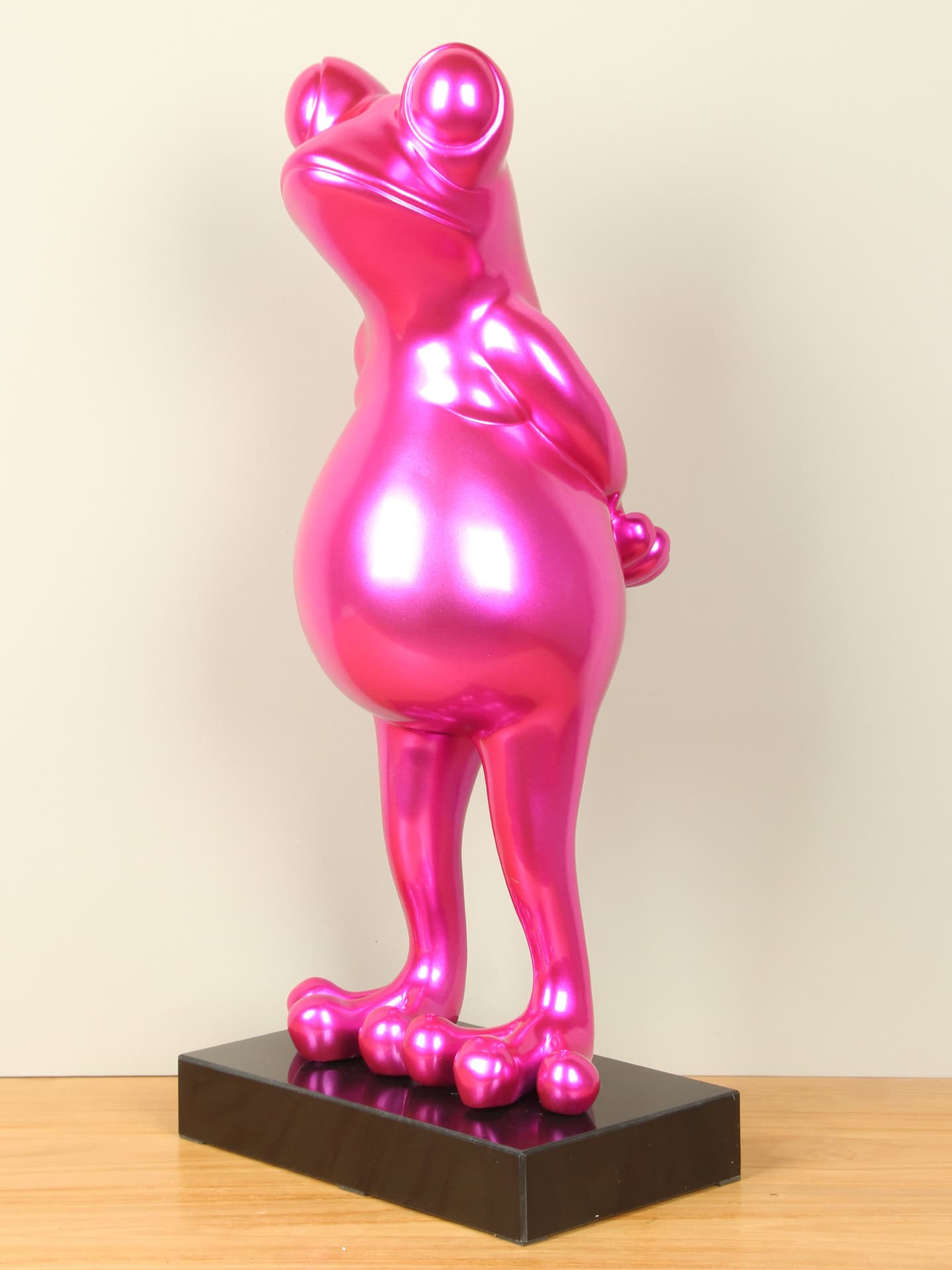 Beeld voor binnen - Roze - Kunsthars - Kikker - 68x30x30 cm - Afbeelding 2