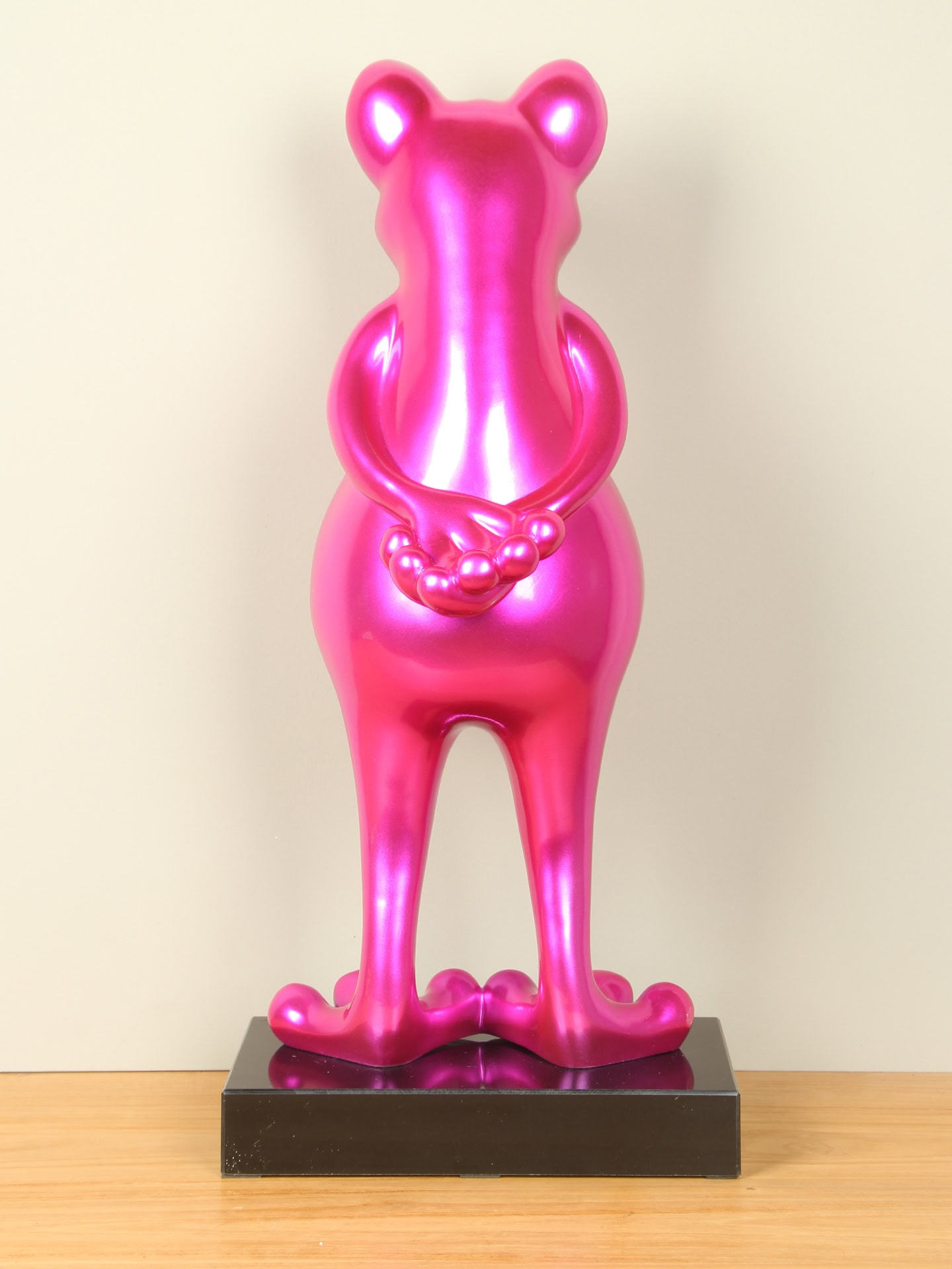 Beeld voor binnen - Roze - Kunsthars - Kikker - 68x30x30 cm - Afbeelding 4