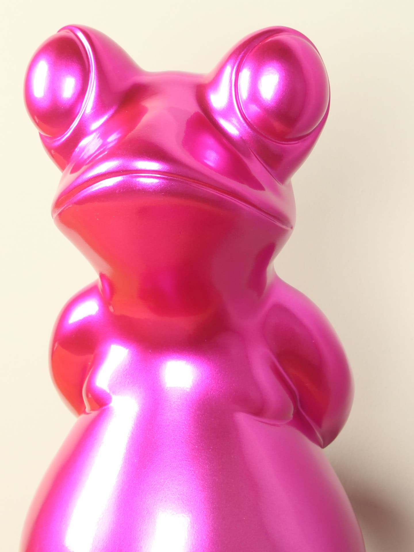 Beeld voor binnen - Roze - Kunsthars - Kikker - 68x30x30 cm - Afbeelding 6