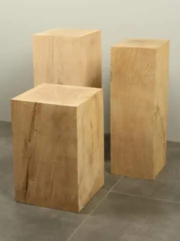 Sokkel / Zuil - Eikenhout - 40x23x23 cm - Afbeelding 2