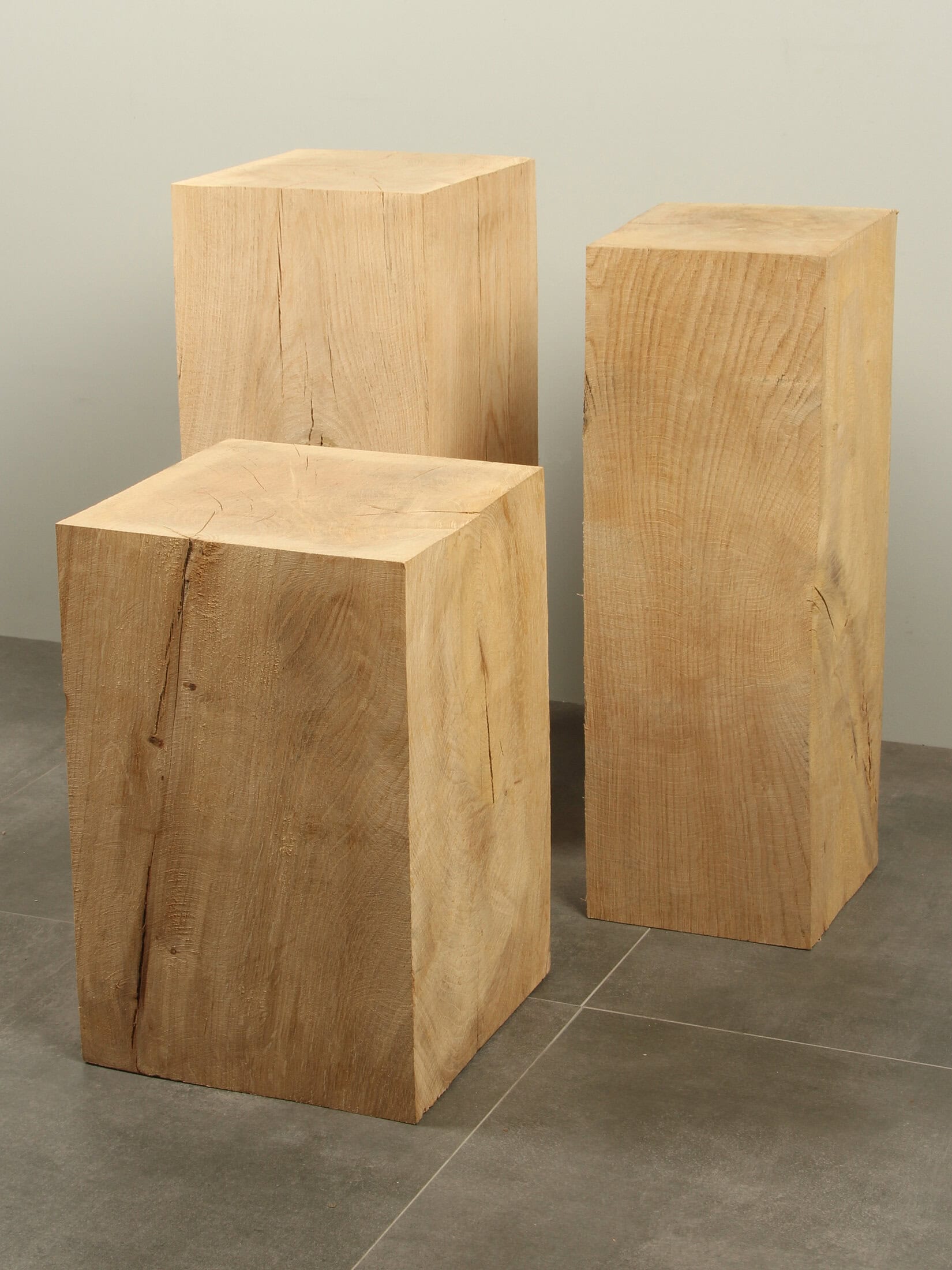 Sokkel / Zuil - Eikenhout - 40x23x23 cm