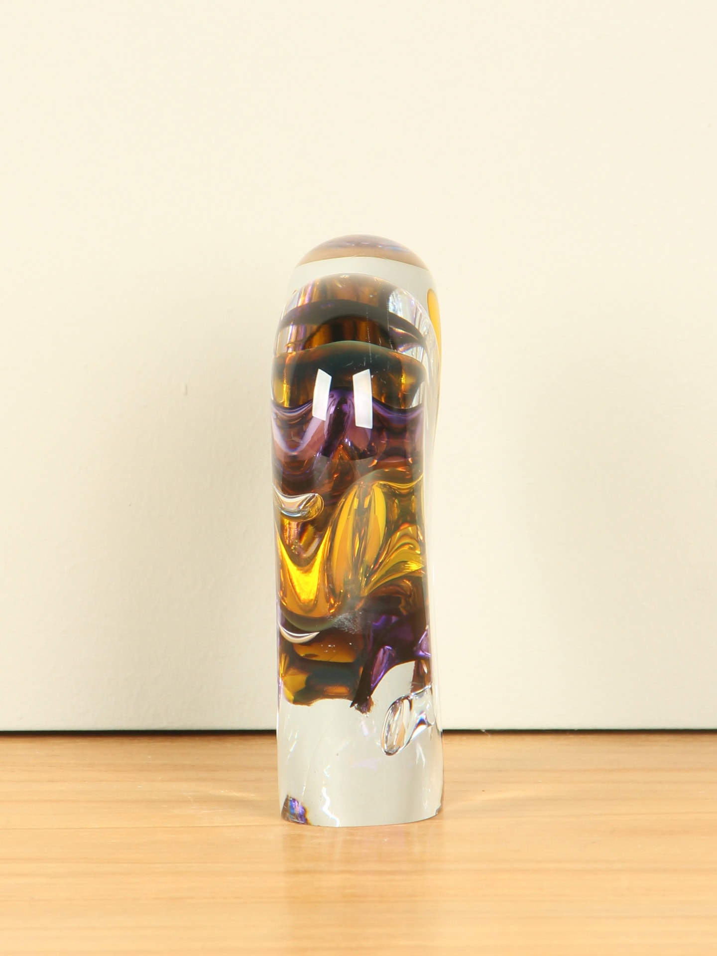 Glaskunst - Violet - Glas - Hartje Violet/bruin - 11x10x3 cm - Afbeelding 2